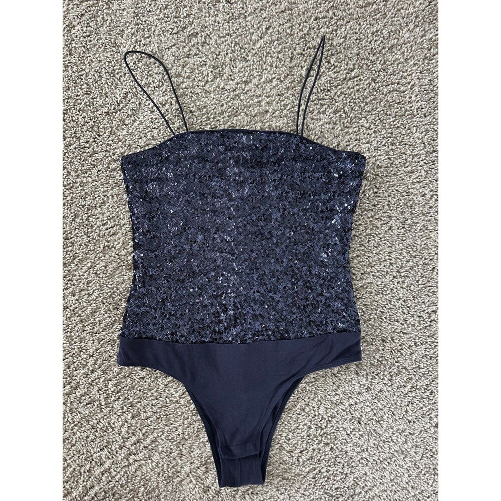Bardot Blue Sequin Bodysuit Women’s Size 6 / Small